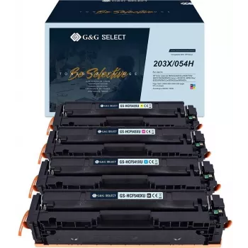 G&G Compatible Toner Cartridge 4-Pack for HP 203X Series, Black Cyan Magenta Yellow, High Yield, GS-H203X-4P