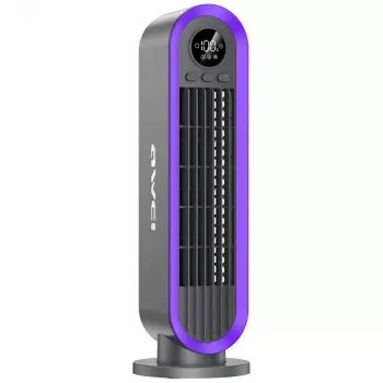 AWEI F52 Portable Tower Fan 3600mAh USB-C Rechargeable Grey