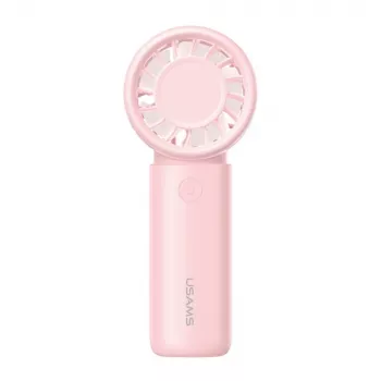 USAMS BC Series Handheld Fan Pink 500mAh Portable USB Rechargeable 3-Speed Mini Fan
