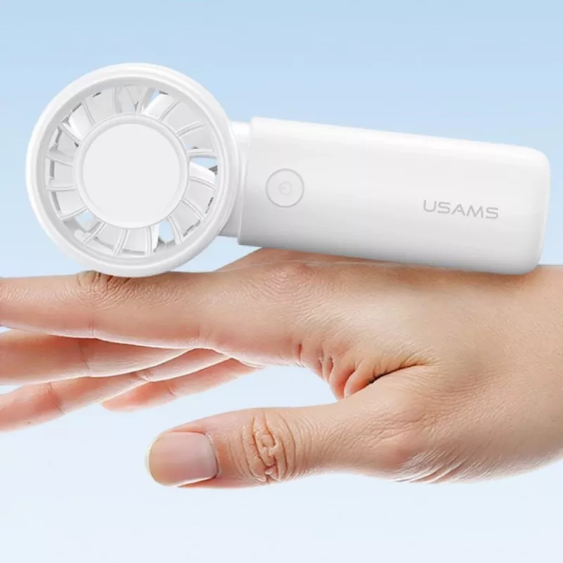 USAMS BC Series Handheld Fan Pink 500mAh Portable USB Rechargeable 3-Speed Mini Fan