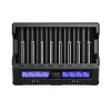 XTAR VC8S USB-C 8-Bay Smart Battery Charger with QC3.0 Adapter for Li-ion/Ni-MH