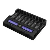 XTAR VC8S USB-C 8-Bay Smart Battery Charger with QC3.0 Adapter for Li-ion/Ni-MH