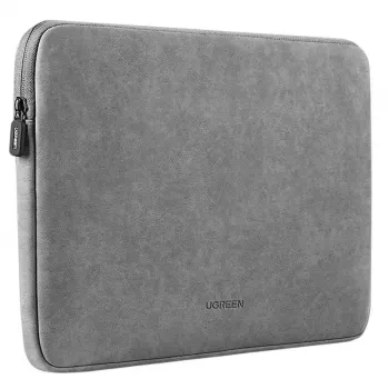 UGREEN Laptop Sleeve 13-13.9 inch Grey PU Leather Magnetic Stand Case