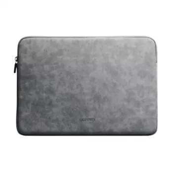 UGREEN Laptop Sleeve 13-13.9 inch Grey PU Leather Magnetic Stand Case