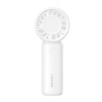 USAMS Hand Fan BC Series White 500mAh Portable Handheld Fan with 3 Speeds and Micro USB Charging