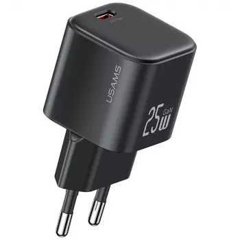 USAMS 25W GaN USB-C Fast Charger - White
