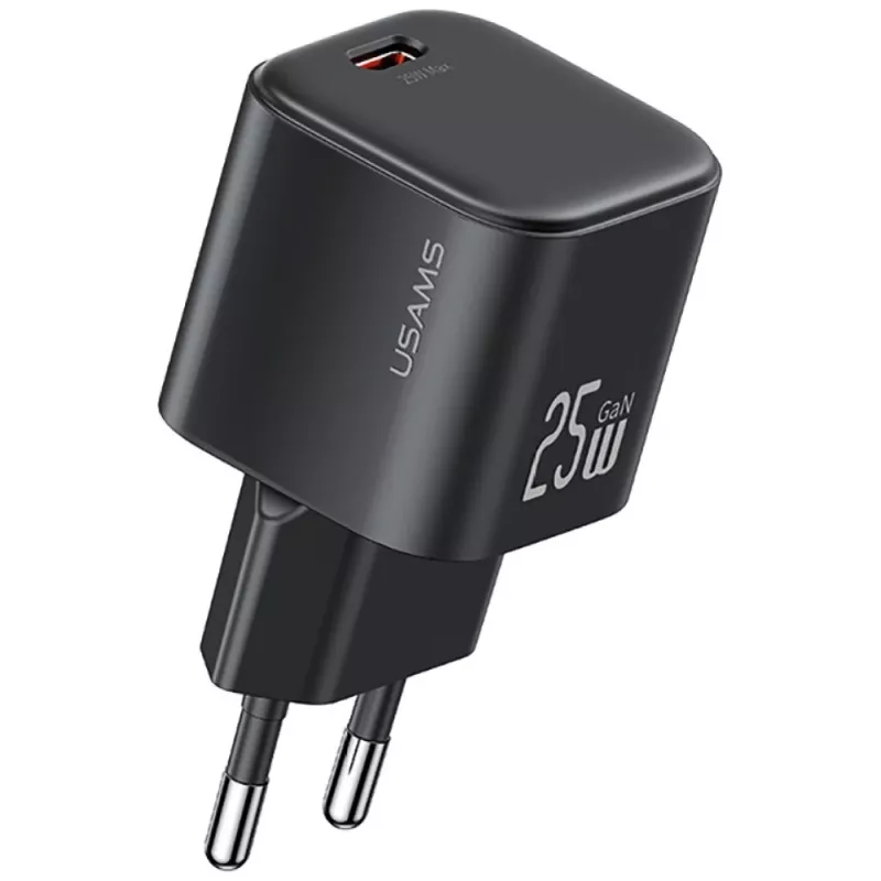 USAMS 25W GaN USB-C Fast Charger - White