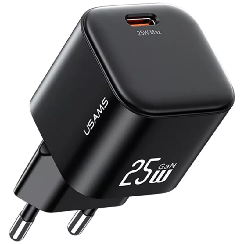 USAMS 25W GaN USB-C Fast Charger - White