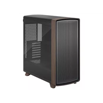 Fractal Design Summit Black TG Light Tint Mid-Tower PC Case with Walnut Wood Front Panel