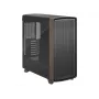 Fractal Design Summit Black TG Light Tint Mid-Tower PC Case with Walnut Wood Front Panel