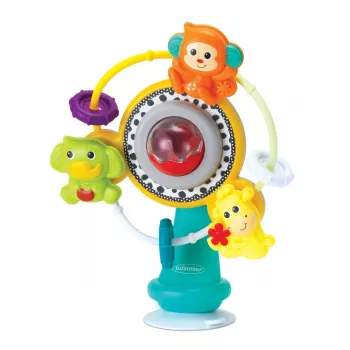 B-KIDS Ferris Wheel Suction Cup Activity Toy - Spin & Teethe, Multi-Color