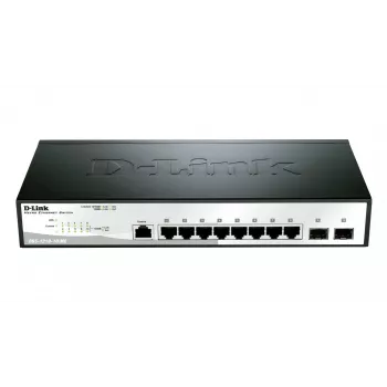 D-Link DGS-1210-10/ME/E Smart Managed Switch, 8x Gigabit Ethernet, 2x SFP, Rackmountable