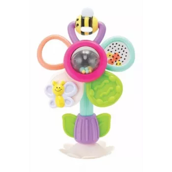 B-KIDS Infantino Revolving Flower with Suction Cup – Multi-Color Sensory Toy for Babies 6 Months+