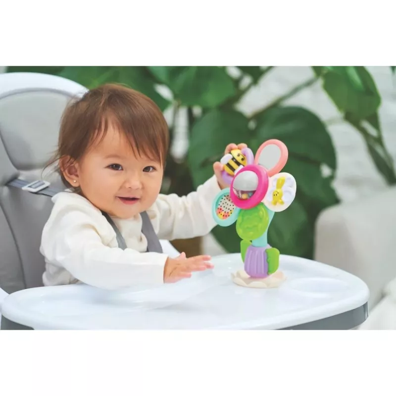 B-KIDS Infantino Revolving Flower with Suction Cup – Multi-Color Sensory Toy for Babies 6 Months+