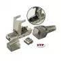 Techly 101911 Cat.6a STP Tool-less RJ45 Modular Connector, 10G, Zinc Alloy, 22-26 AWG