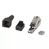 Techly 101911 Cat.6a STP Tool-less RJ45 Modular Connector, 10G, Zinc Alloy, 22-26 AWG