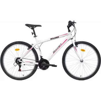 BIKE CITY MILANO 26 White/Pink Women's City Bike 6-Speed Shimano