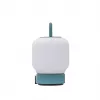 KOODUU Rechargeable Table Lamp LOOME Turquoise with 3-Step Touch Dimming, 200 lm Warm White LED, USB-C, IP44 Splash-Proof, Integrated Handle