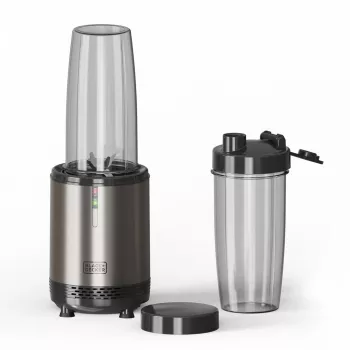 BLACK+DECKER ES9120160B Personal Blender 1000W with 2x 600ml Tritan Bottles and Travel Lids