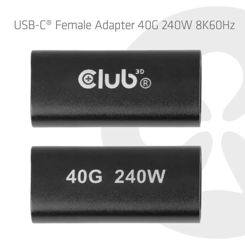 Club 3D USB-C Female Adapter 40G 240W 8K60Hz
