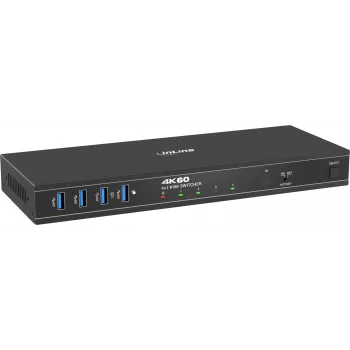 InLine® KVM Switch, 4x1, DP 4K/60Hz, USB 3.2 Hub (57885J)