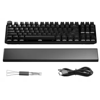 BE QUIET! Keyboard Light Mount TKL Silent Tactile Mechanical Keyboard – 75% US ANSI, Gateron Brown, Bluetooth & USB-C, QMK/VIA