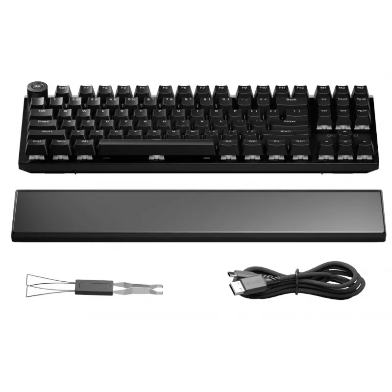 BE QUIET! Keyboard Light Mount TKL Silent Tactile Mechanical Keyboard – 75% US ANSI, Gateron Brown, Bluetooth & USB-C, QMK/VIA