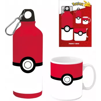 Pokemon Aluminum Bottle 500ml with Ceramic Mug Set