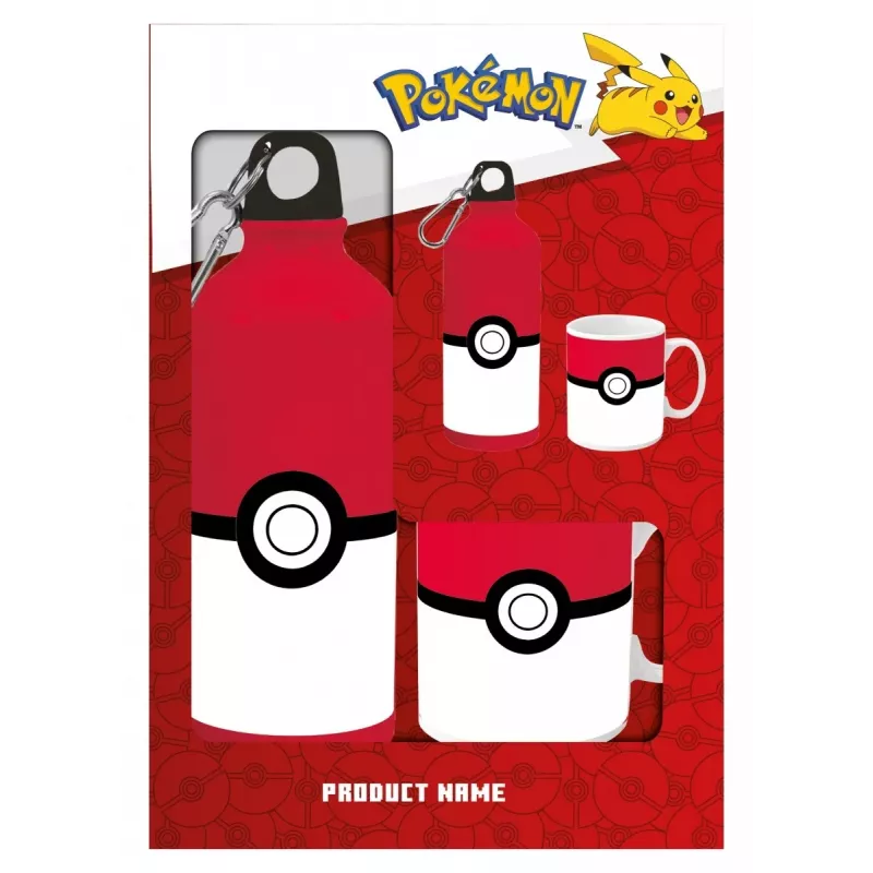 Pokemon Aluminum Bottle 500ml with Ceramic Mug Set