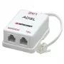 Intellinet ADSL Splitter/Filter RJ11 Male to 2x RJ11 Female, White