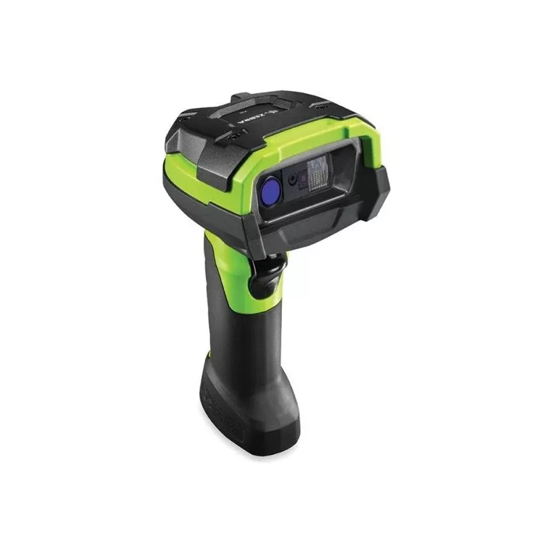 Zebra DS3608-XR: RUGGED, AREA IMAGER, EXTENDED RANGE (SE58), CORDED, GREEN LASER AIMER, INDUSTRIAL GREEN, VIBRATION MOTOR