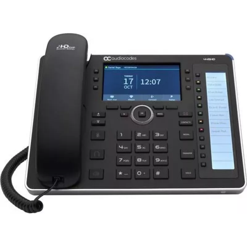 AudioCodes 445HD - VoIP-Telefon mit Rufnummernanzeige/Anklopffunktion