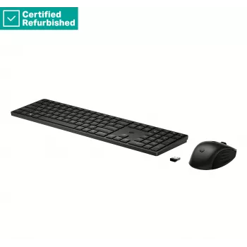 RENEW GOLD HP 655 Wireless Mouse Keyboard Combo, spill resistant - Black - US ENG