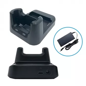 Unitech HT330 1-slot USB cradle with spare battery slot. Comes Power Adapter. _x00D_