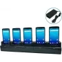 Unitech 5-slot terminal charging cradle with power adapter. Compatible the EA660 - Lade-/Dockingstation