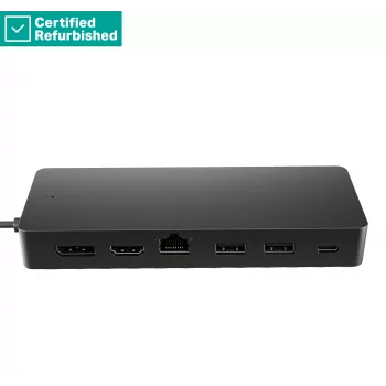 RENEW GOLD HP Universal USB-C Multiport Travel Hub 65W - 2 x USB 3.2, 2 x USB-C, 1 x DP, 1 x HDMI, 1 x RJ-45, 1 year