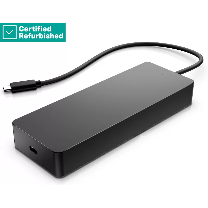 RENEW GOLD HP Universal USB-C Multiport Travel Hub 65W - 2 x USB 3.2, 2 x USB-C, 1 x DP, 1 x HDMI, 1 x RJ-45, 1 year