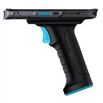 Unitech EA520 gun grip for without boot case on. Compatible with charging Pogo-Pin