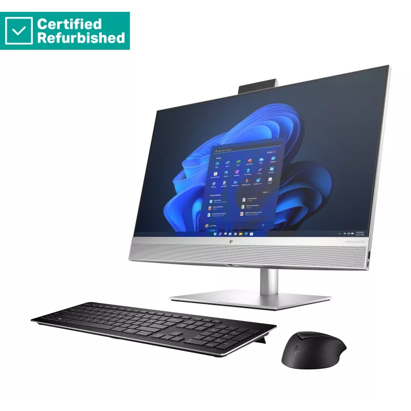 RENEW SILVER HP Elite 870 G9 AIO All-In-One 27 - i7-14700, 16GB, 512GB SSD, 27 FHD Non-Touch AG, Height Adjustable, FPR, Win 11 Pro, 1 years