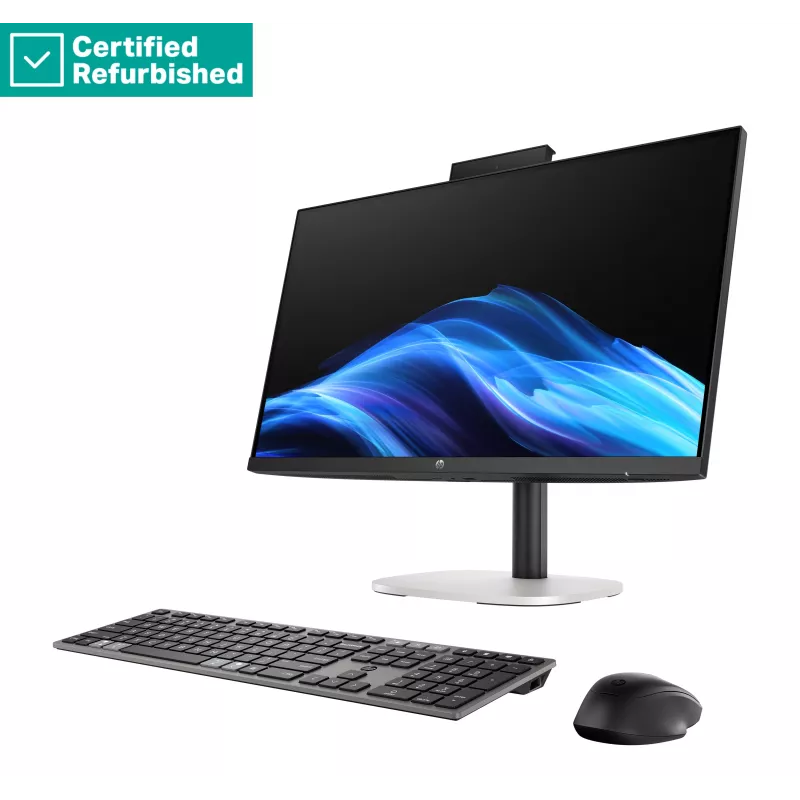 RENEW SILVER HP ProStudio 4 AIO All-In-One 24 - Ultra 5-235, 16GB, 512GB SSD, 23.8 FHD Non-Touch AG, Height Adjustable, USB Mouse, Win 11 Pro, 1 years
