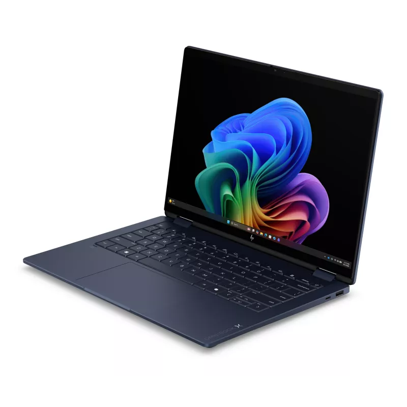 HP OmniBook X Flip x360 NG AI 14-kc0001nnx - Ryzen AI 7 450, 32GB LPDDR5X 8533 on-board, 1TB, Touch/14.0 3K (2880x1800) OLED Brightview LBL, Athmospheric Blue - 5MP IR TNR, Not Included 65W AC Adapter, Win 11 Home, 1 years