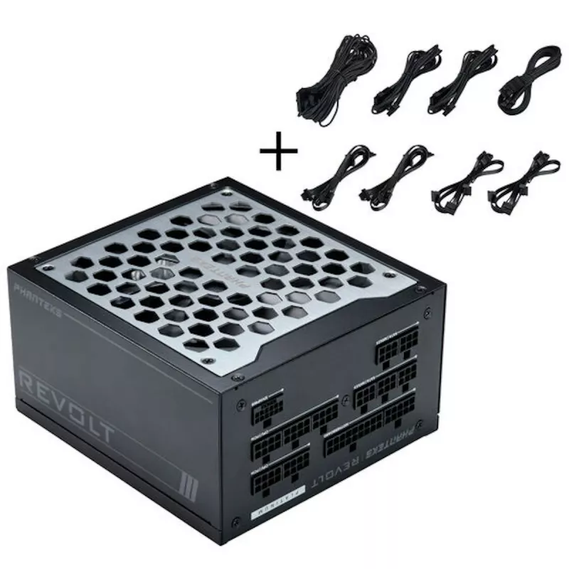 Phanteks Revolt 1200W Platinum Bundle, Netzteil mit Cable Kit - schwarz