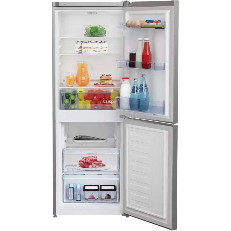 BEKO Refrigerator RCSA240K40SN, Energy class E, Height 153cm, Inox
