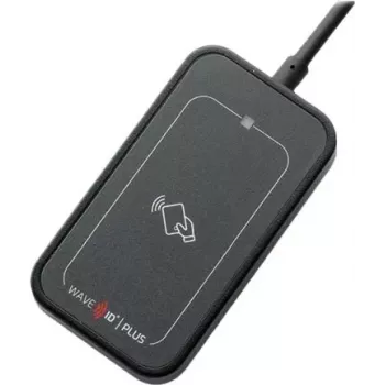 RF IDeas WaveID Plus with Mifare Secure Black Keystroking USB