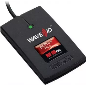 RF IDeas WAVE ID Plus Keystroke RA FactoryTalk V2 Black Surface Mount Reader