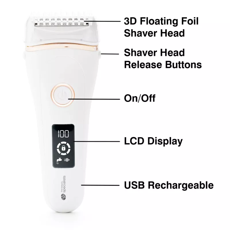 Rio SHLD-EU/1.2 Go Smooth Vet & Dry Lady Shaver, White
