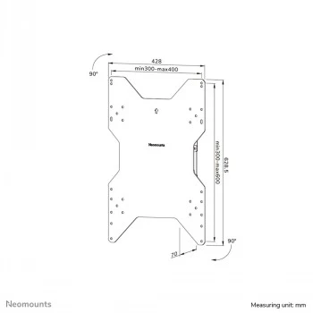 NEOMOUNTS FLAT SCREEN WALL MOUNT (ROTATABLE) 1 SCREEN BLACK