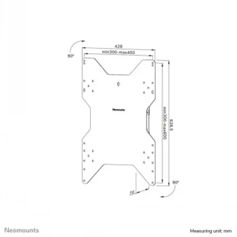 NEOMOUNTS FLAT SCREEN WALL MOUNT (ROTATABLE) 1 SCREEN BLACK
