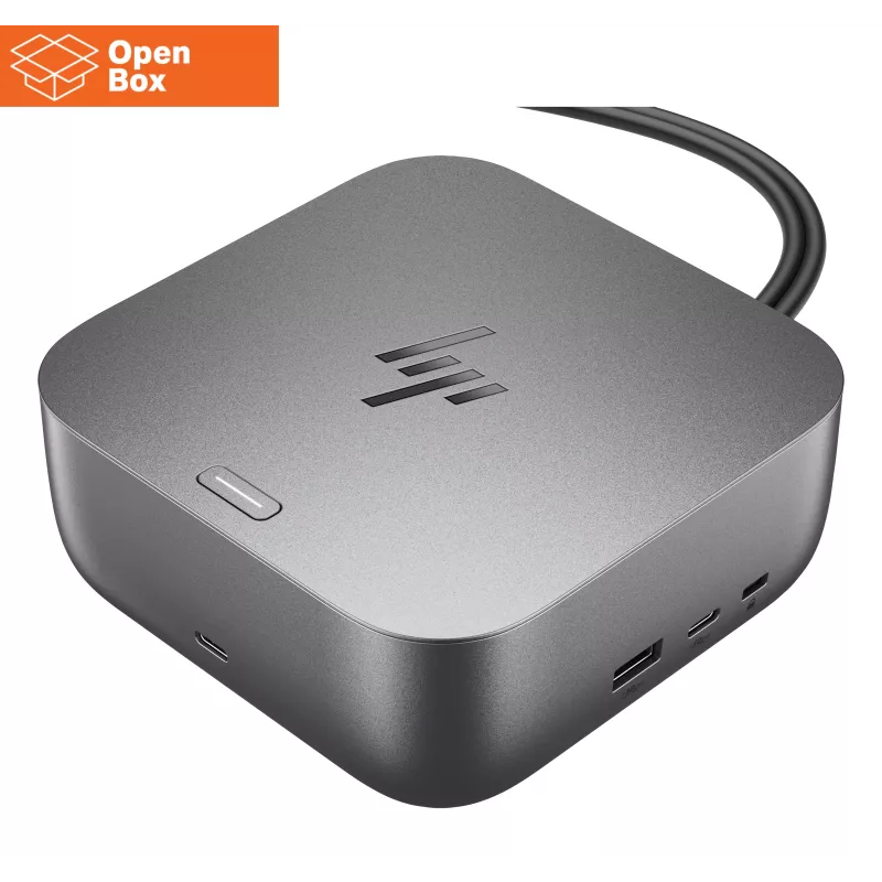 HP Thunderbolt 4 Ultra Dock - OPENBOX - G6 280W w/Combo Cable - 5x USB-A, 2x USB-C, 1x USB-C Thunderbolt 4, 2x DisplayPort, 1x HDMI, 1x RJ-45, Meteor Silver, 3 years