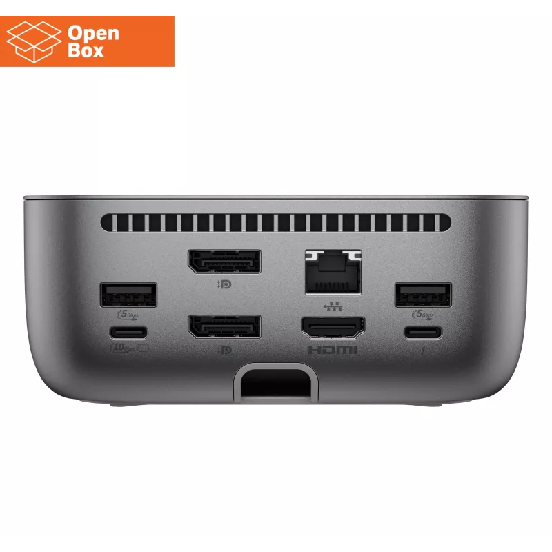 HP Thunderbolt 4 Ultra Dock - OPENBOX - G6 280W w/Combo Cable - 5x USB-A, 2x USB-C, 1x USB-C Thunderbolt 4, 2x DisplayPort, 1x HDMI, 1x RJ-45, Meteor Silver, 3 years